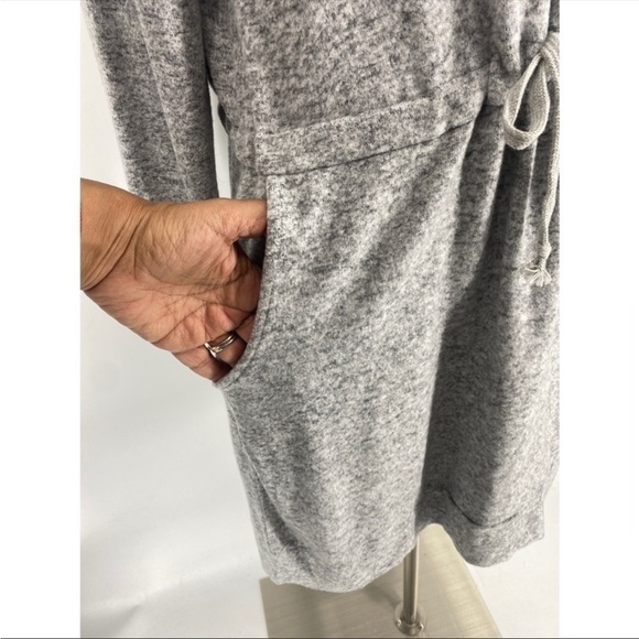 Soft Surroundings V-Neck Long Sleeve Drawstring Knit Dress - Picture 11 of 11